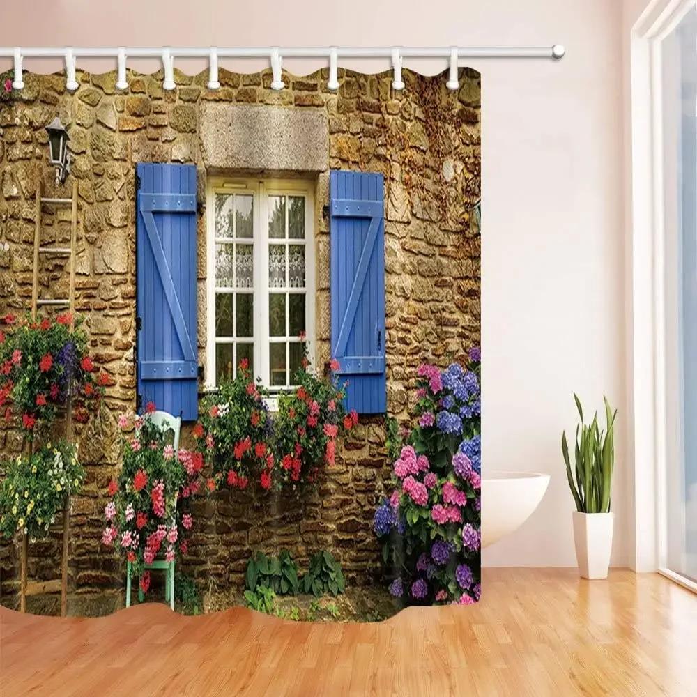 Secret Passage To Magic School Shower Curtain Brick Wall Bathroom Decoration Polyester Waterproof Fabric Bathroom Curtains Sets