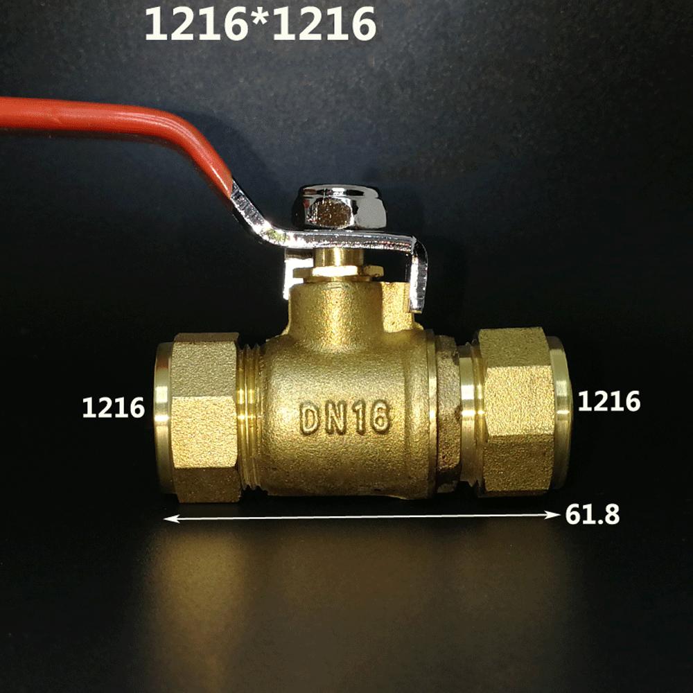 Brass Nickelage DN15 DN20 Male/Female Thread Ball Valve 1216/1418/1620/2025/2632 Pex Pipe Fitting Aluminum Plastic Pipe Fittings