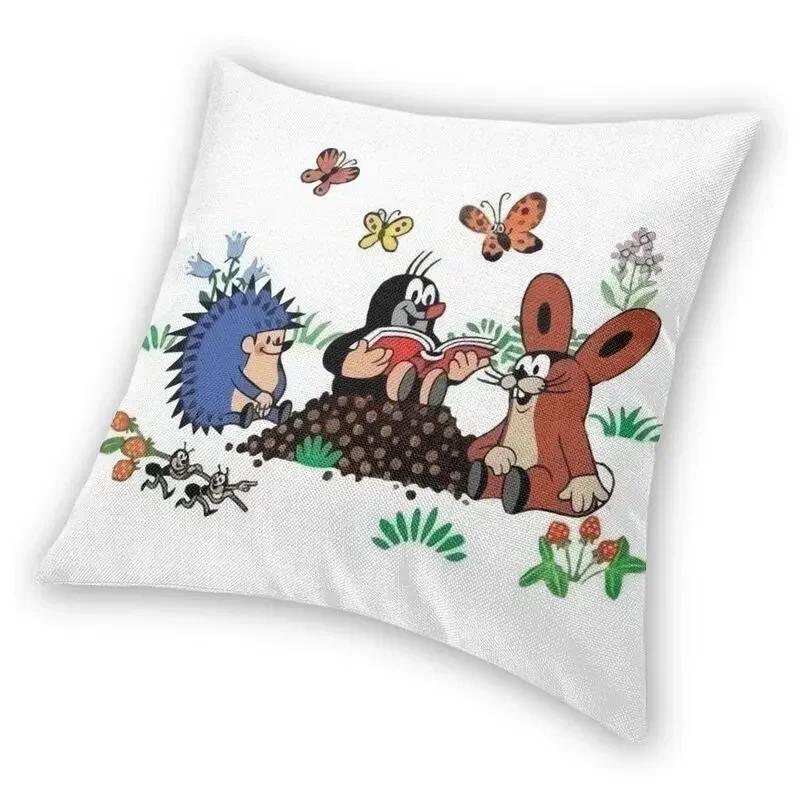 Soft Mole Krtek Cartoon Comic Throw Pillow Case Home Decorative Cute Little Maulwurf Cushion Cover Pillowcover for Living Room