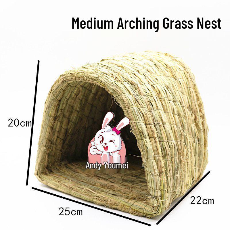 Handgeflochtenes Versteck für Chinchillas & Hamster: Warmes Holznest für Kaninchen & Meerschweinchen