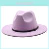 Vintage Britischer Stil Wollfilz Fedora Hut für Damen mit breiter Krempe und atmungsaktivem Design