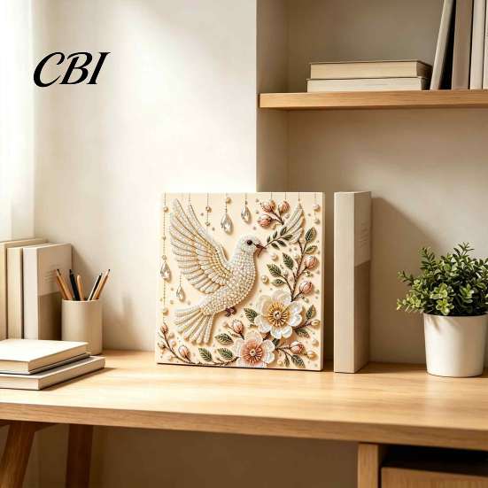 Relaxing Indoor Hobbies for Adults Bird Faux Pearl Painting Kit, Flower And Art DIY Easy Projects Home Decor Owl Red Craft Set Adults, Wall