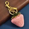 Simulation Strawberry Bag Pendant Cute Car Keychain Bag Accessories Strawberry Fruit Pendant Holiday Gift
