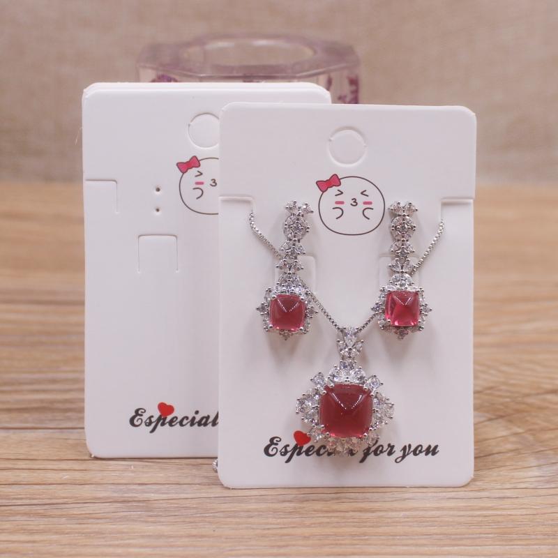 Hot sale 50Pcs Multi-Style Jewelry set package Card 6*9cm Flower/ marbling design necklace earring pendant package card