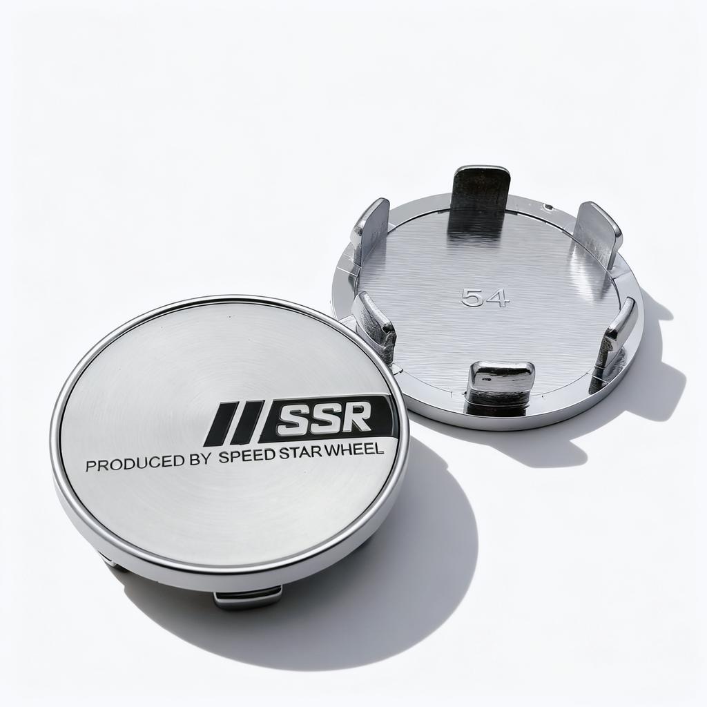 4pcs Silver Black SSR Logo Emblem Car Wheel Center Caps 54MM 49MM Rim Hubcaps Dust Cover Wheels Hub Cap Replace Car Accessories