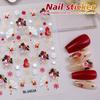 Embossed Snowflake Nail Art Stickers: Christmas Edition