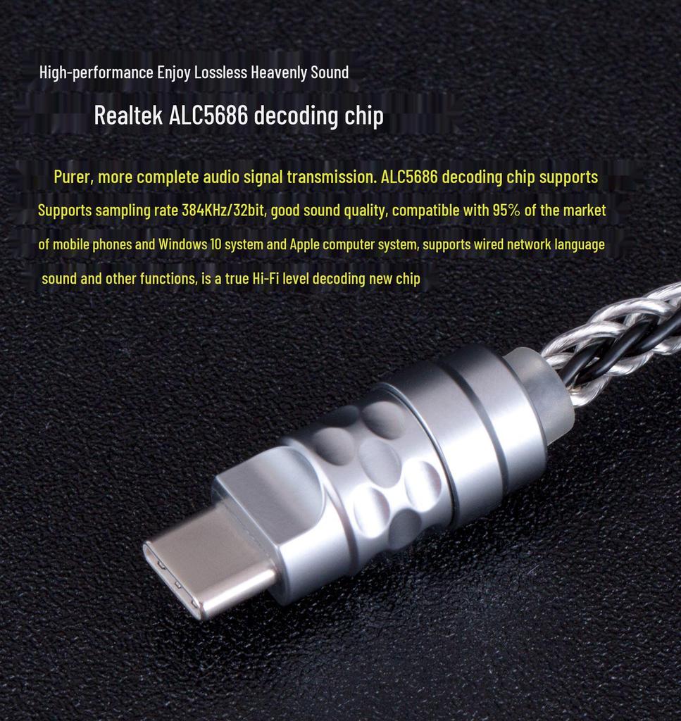 Type-C to Dual RCA Audio Cable: Audiophile-Grade, Single Crystal Copper & Pure Silver for Amplifiers & Speakers