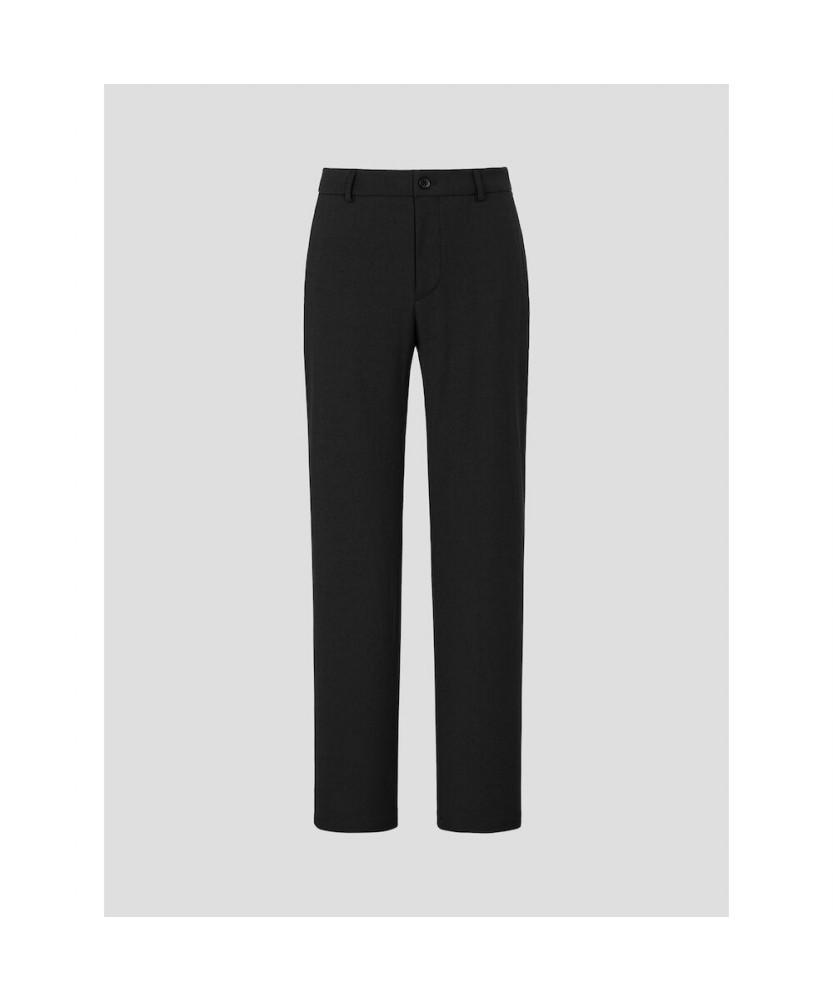 Binpolmen Linen Blend Oxford Standard Fit Pants Black