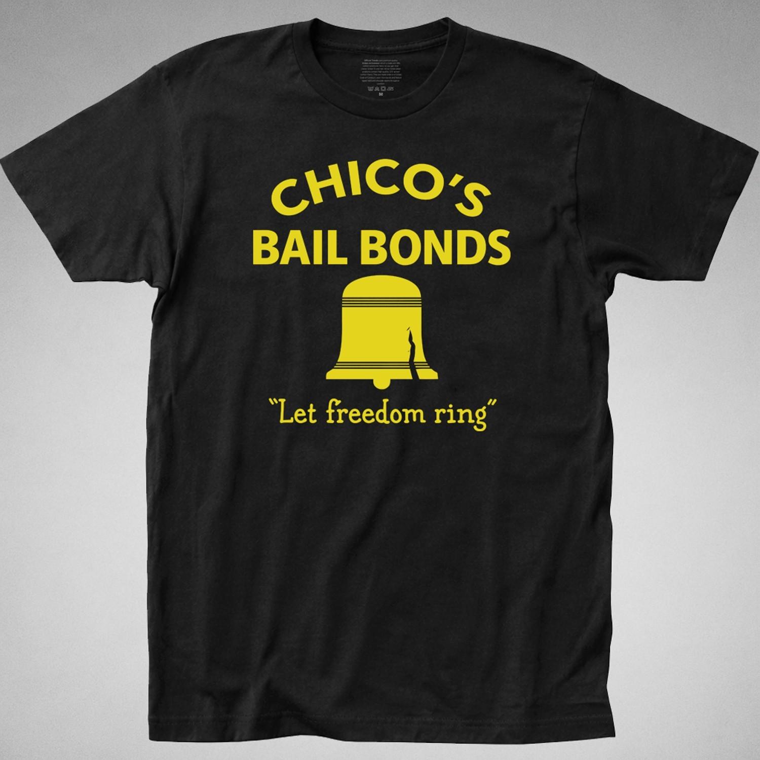 CHICO S Bail Bonds T-SHIRT chicos tee baseball bad news bears logo 70s jersey XXL