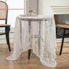 White Jacquard Minimalist Lace Tablecloth and Napkin Set