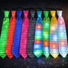 Dot Print LED Luminous Tie Battery Powered Colorful Sequins Glowing Tie Lightweight Unique Men Women Necktie Party Accessories
