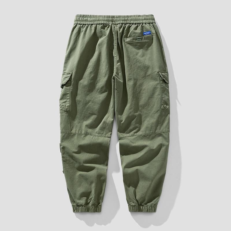 Men's overalls casual loose trendy pants men's outdoor sports trousers high street men's trousers blue clothes men's clothing