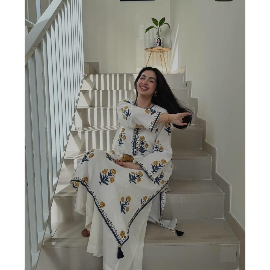 Hand Block Printed Women's Kurti Pant Set Paksiatni Designer Ethnic Kurta Set