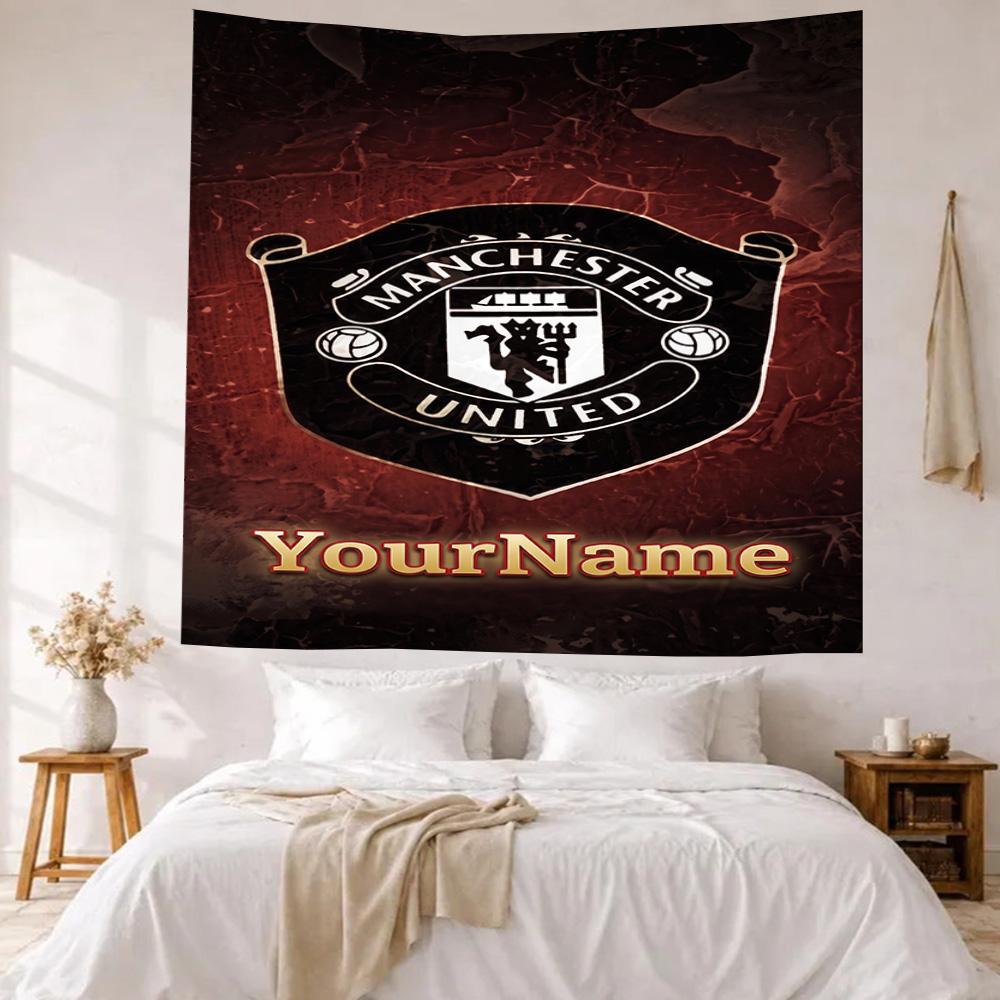 Manchester Custom Your Name Wall Decor Tapestry Art For Pet Memorial Birthdaywedding Party Backdrop Family Gift
