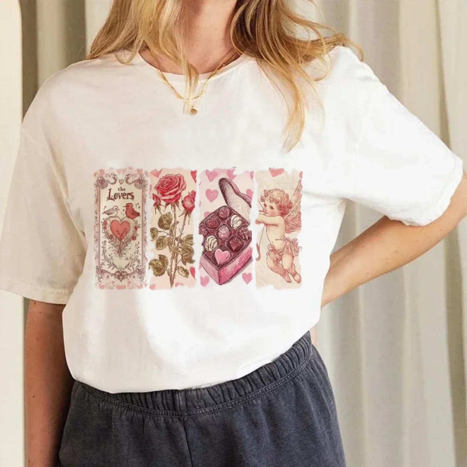 

Women s New 90s Sweet Trendy Cute Clothing Printed Pattern Regular Top T-Shirt Short Sleeve Women s Casual Fashion T-Shirt XXXXXL