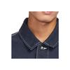 Nike Minimalist Brand Small Logo Embroidered Comfortable Polo Sports Casual Jacket Men Jackets Navy-Blue FN0357-451