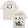 Anime Vagabond Miyamoto Musashi Vintage Washed T-shirts Manga Men Women Clothing Fashion Casual Short Sve Oversized T Shirts21