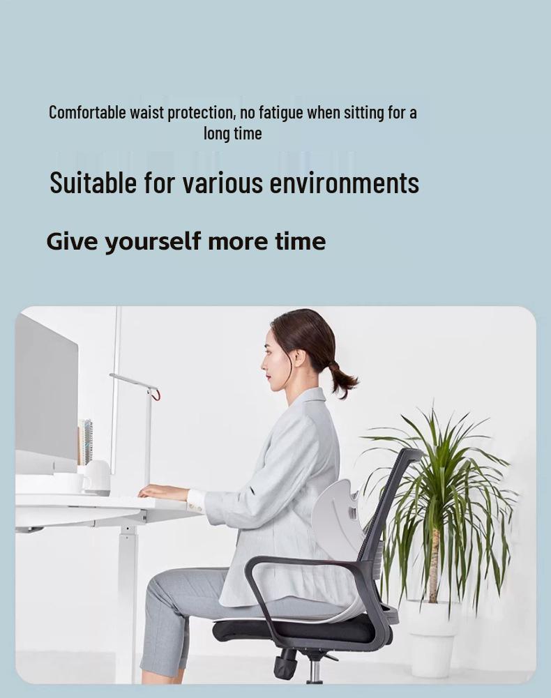 Ergonomic Lumbar Support Cushion for Posture Correction and Comfort In Long-Term Sitting