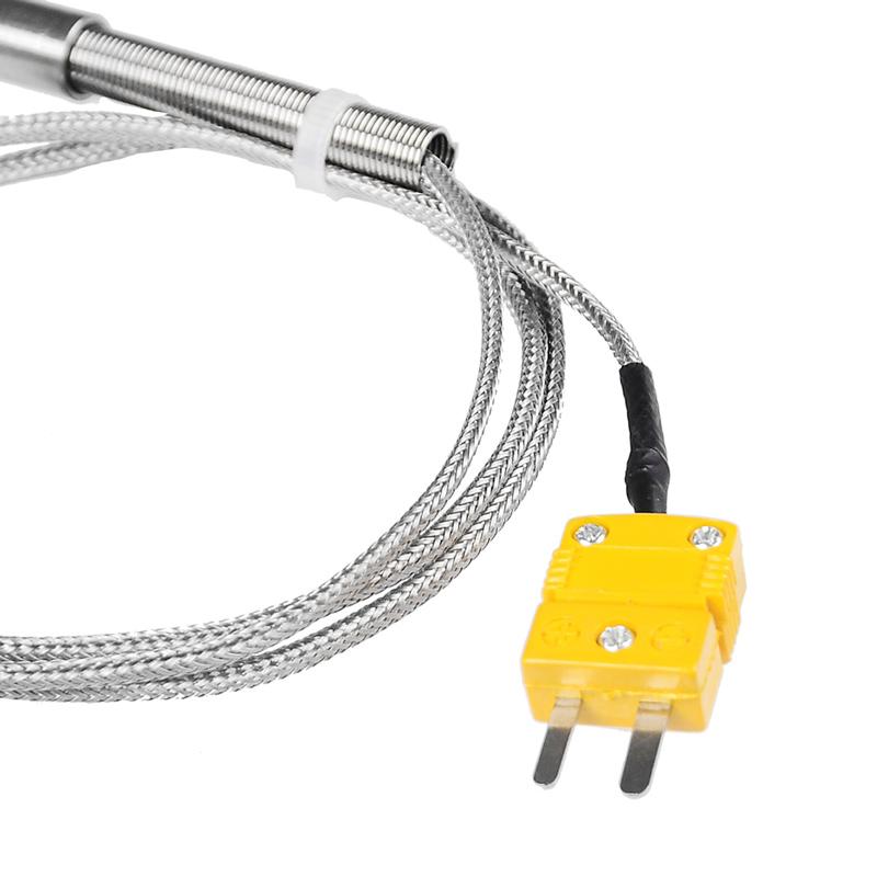 1300°C K type EGT Motor Exhaust Gas Temperature Sensor Stainless Steel Probe Thermocouple Tube Thread 1/8’' NPT Elbow Male Plugs