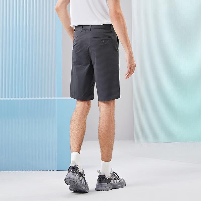 Qipai Men s Striped Straight-Leg Casual Shorts 30