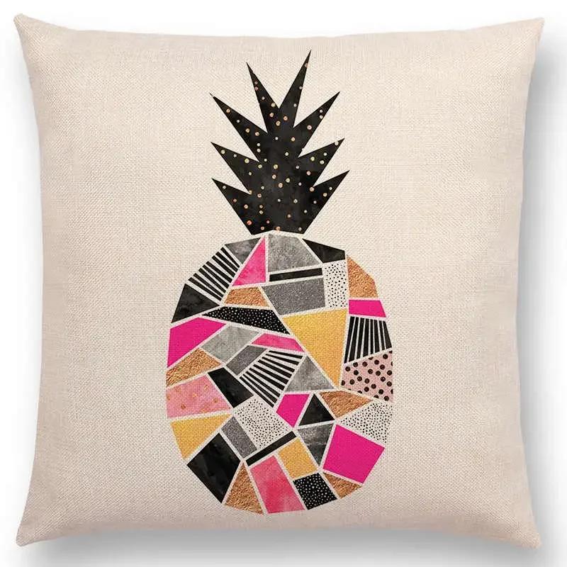 Latest Lovely Happy Cactus Pretty Pineapple Colourful Ice Cream Precious Agate Prints Car Cushion Cover Sofa Throw Pillow Case