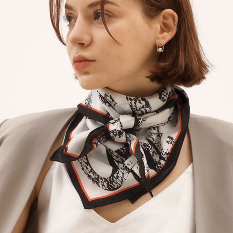 ONSZ Textured Logo Silk Scarf