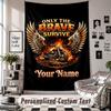 Arazzo da Appendere alla Parete con Nome e Testo Personalizzati, Arazzo Decorativo Harley-Davidson per Camera da Letto