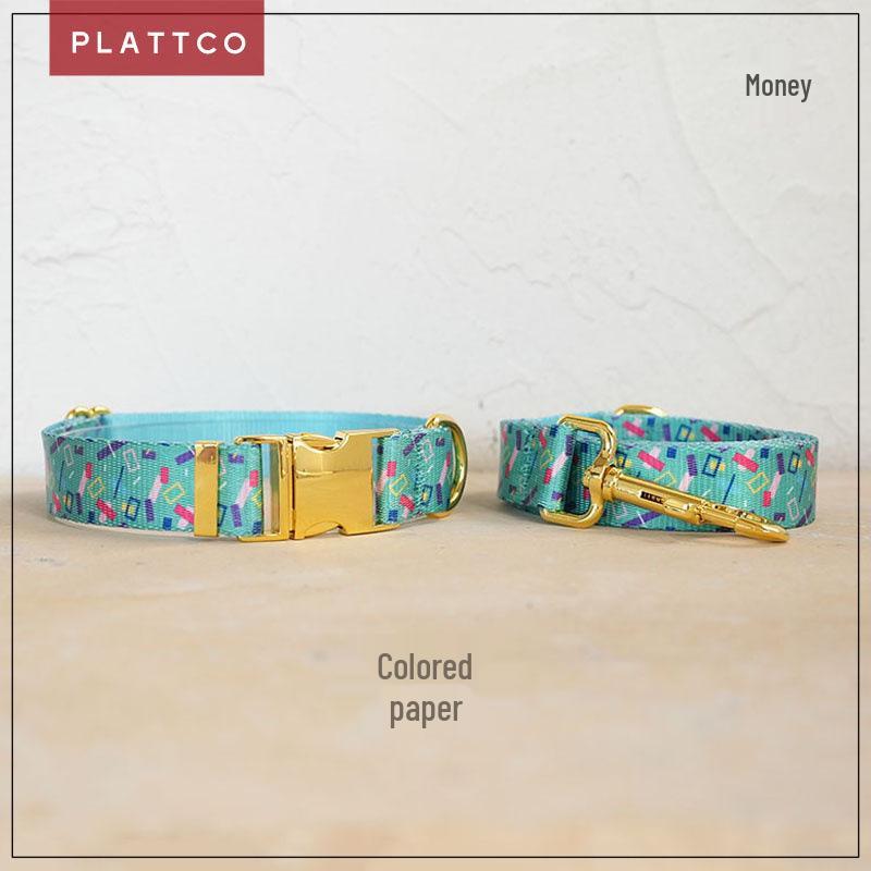 PLATTCO Soft Comfort Pet Collar & Leash Set with Metal Buckle (PDC335) Small