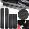4pcs Carbon Fiber Car Door Plate Sill Scuff Cover Anti Scratch Sticker Protector