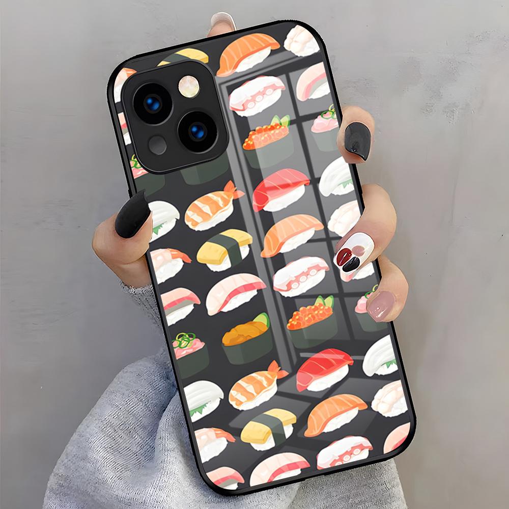 Cartoon Sushi Good Phone Case For IPhone 17 Pro Max 16 15 14 Pro Max 13 11 X Xs Xr 8 7Plus Glass Cover