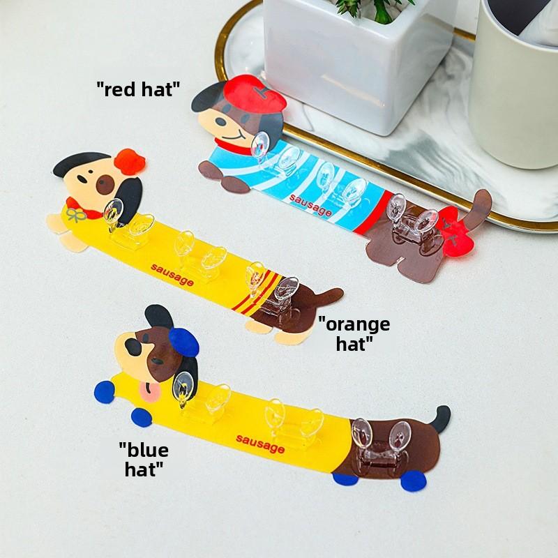 Haushalts-Cartoon-Badezimmerhaken-Aufbewahrungsregal, bohrfreier Steckkartensteckhaken, kreatives Steckdosen-Aufbewahrungsregal