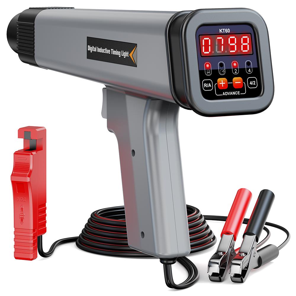 KZYEE KT60 Engine Timing Light with Tachometer Timing Light Automotive 12V for 2&4 Stroke Petrol Engine for Old Classical Cars