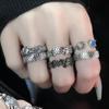 Niche Design Sense Dark Wind Personality Open Ring French Stacking High-End Index Finger Ring Female Punk Jewelry