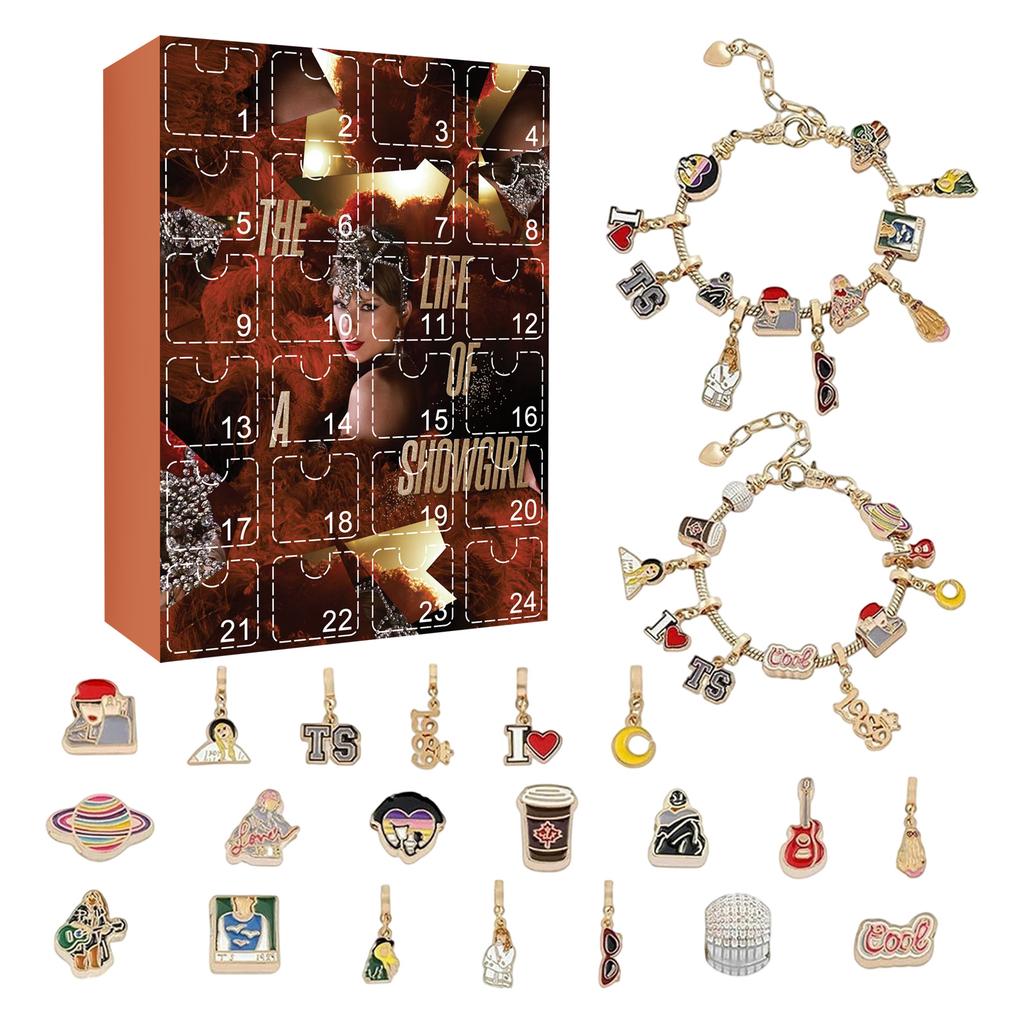 3D  Countdown Calendar Gift, DIY Bracelet Making Kitforkids And Adults, 24-Day Christmas Countdown Calendar Jewelry Gift