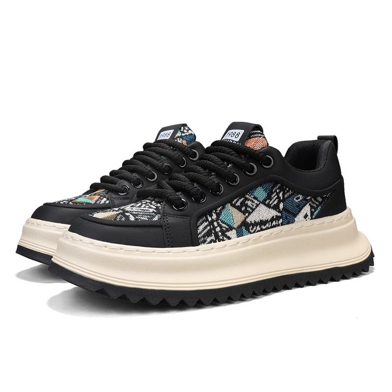 Fashion luxury Men's baseball shoes Platform Leather letter waterproof Male sneakers comfort non-slip Running shoes