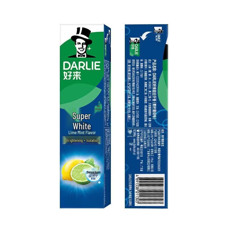 DARLIE Super White Lime Mint Toothpaste 140g (4-Pack)