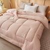 Muxinzi Peach Pink Grid Cozy Duvet