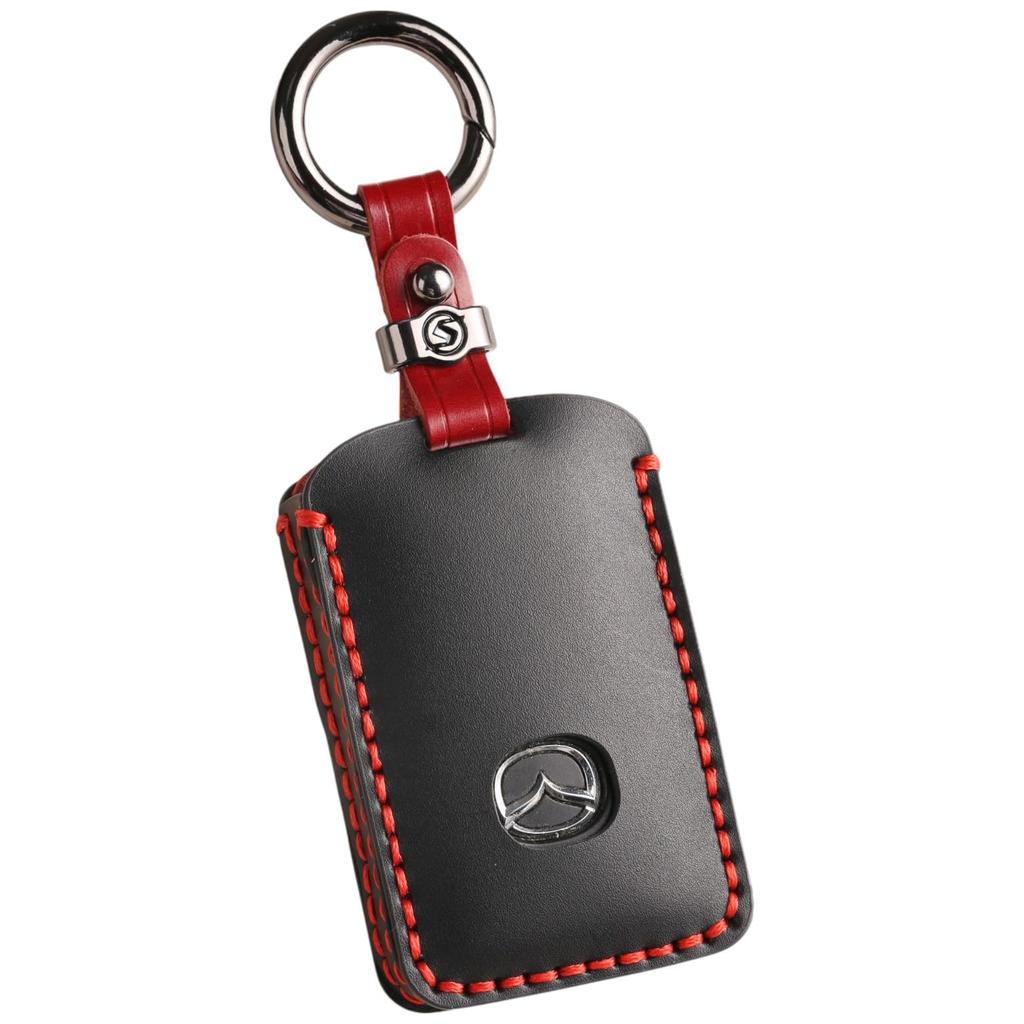 Compatible with the new Mazda CX8 CX5 CX30 MX30 CX60 Roadster Genuine Leather Key Case Leather Key Cover Mazda 3 Mazda 6 Smart Key Case Accessories