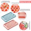 33 Grid Hockey Shape PP Ice Ball Mold, Whiskey Ice Cube Tray Box, Popsicle Lollipop Maker DIY Frozen Kitchen Gadgets Gifts