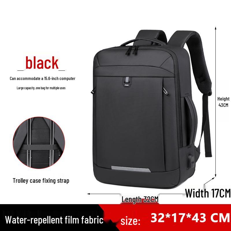 

Трансграничный дорожный рюкзак большой вместимости для повседневных деловых и простых поездок 32x17x43 cm чёрный