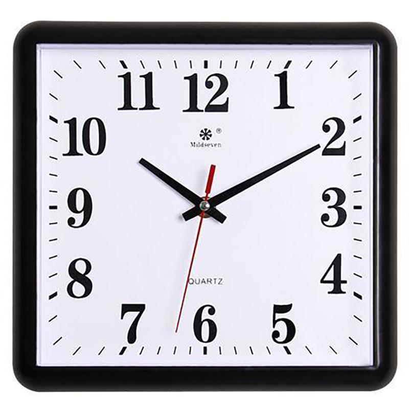 Study Small Wall Clock Simple Creative Clock Square Electronic Quartz Clock Home Silent Office Clock Wall Mounted