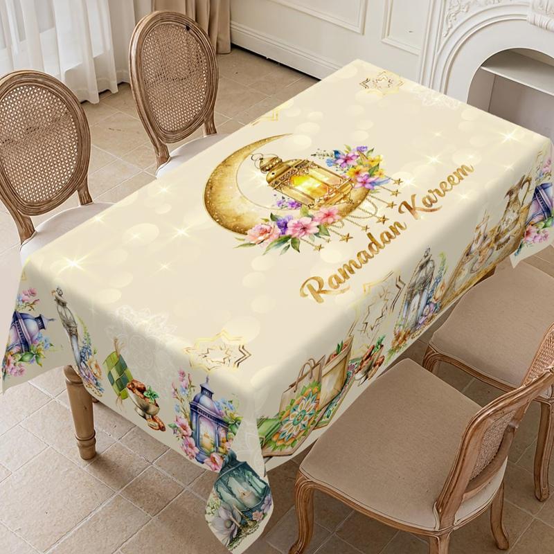 Ramadan Decor Tablecloth EID Mubarak Decor For Home 2026 Ramadan Kareem Islamic Muslim Party Eid Al Adha Gifts Happy Eid Al Fitr
