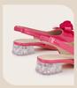 2025 Winter Bow Flower Crystal Chunky Heel Princess High Heels for Girls