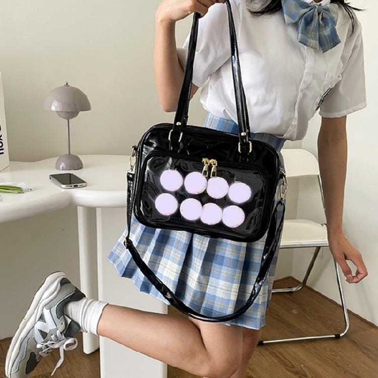 Damska Przezroczysta Torebka na Ramię DIY Ita Bag Dziewczęca Urocza Torebka Crossbody do Szkoły