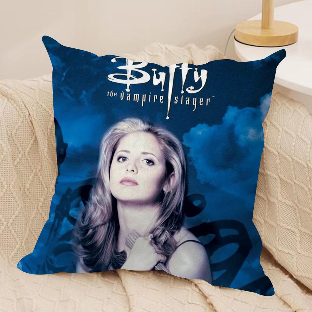 

BBuffy Vampire SlayeSr Cushion Cover Soft Plush Fabric DoubleSided Printed Sofa Cushion Cover for All Seasons Home Decor Gift 30x30cm