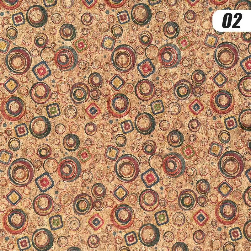 100X135Cm Cortiça Estampada Tecido de Couro de Cortiça Natural Costura DIY Cor Carvalho Tecido Casa Sofá Carro Bolsa Decoração Material Grão de Madeira Artesanato