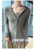 Women's Slim Fit Cashmere Wool Hooded Cardigan - 100% Pure Wool, Zippered, Autumn/Winter Knit Sweater Coat
