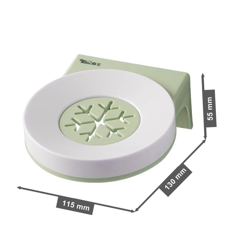 Doppelschichtige Seifenablage, Badezimmerablauf, Seifenkiste, einfache verdickte Seifenkiste, Waschbecken, kreative runde Seifenkiste