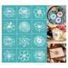 2pcs Self-Adhesive Silk Screen Printing Stencil for Painting On Wood DIY Decoration T-Shirt Fabric Flower 220x280mm