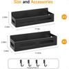 4 Pack Magnetic Spice Rack for Refrigerator Spice Rack Organizer Moveable Magnetic Shelf Fridge Organizer with 4 Hooks for Kitc